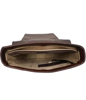 BOCONI Garth Coated Zipper Leather Crossbody Bag