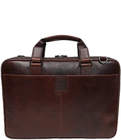 BOCONI Garth Coated Zipper Slim Leather Laptop Briefcase