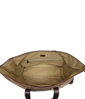 BOCONI Sloan Waxed Canvas and Pull-up Leather 18#double; Duffel Bag