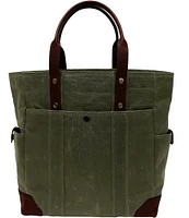 BOCONI Sloan Waxed Canvas and Pull-up Leather Tote Bag