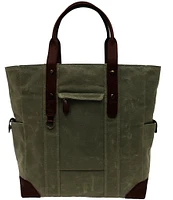 BOCONI Sloan Waxed Canvas and Pull-up Leather Tote Bag