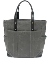 BOCONI Sloan Waxed Canvas and Pull-up Leather Tote Bag