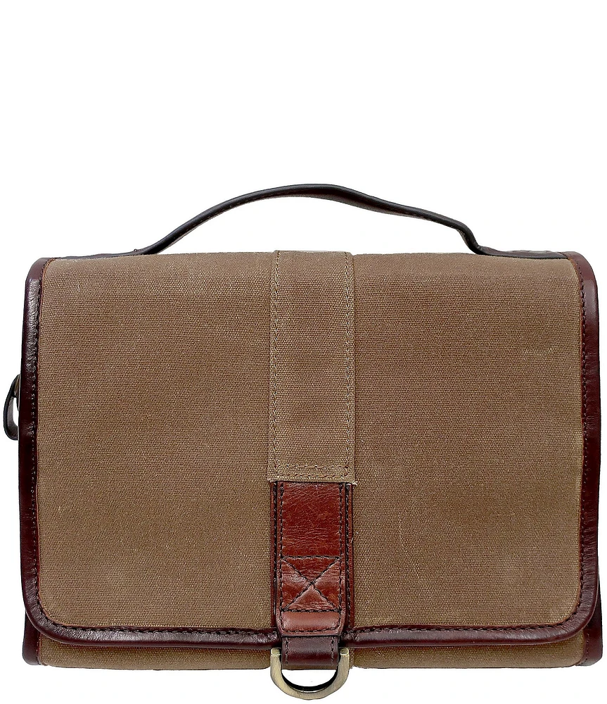 BOCONI Sloan Waxed Canvas Hanging Travel Kit
