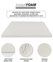 BodiPEDIC 3-Inch AdaptiFoam Responsive Memory Foam Mattress Bed Topper