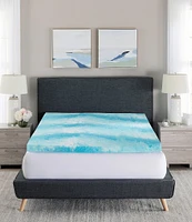 BodiPEDIC 3-Inch Cooling Gel Swirl Memory Foam Mattress Bed Topper