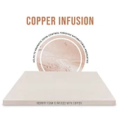 BodiPEDIC 3-Inch Copper Infused Memory Foam Mattress Bed Topper