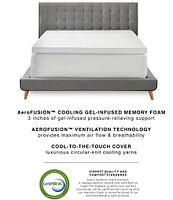 BodiPEDIC 3-Inch Gel-Infused Memory Foam Mattress Bed Topper with Cooling Cover