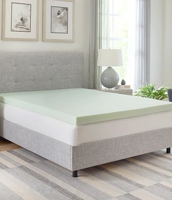 BodiPEDIC 3-Inch Green Tea Infused Memory Foam Mattress Bed Topper