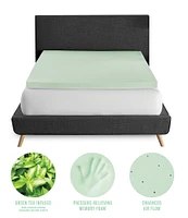 BodiPEDIC 3-Inch Green Tea Infused Memory Foam Mattress Bed Topper