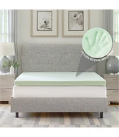 BodiPEDIC 3-Inch Green Tea Infused Memory Foam Mattress Bed Topper