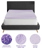 BodiPEDIC 3-Inch Lavender Infused Memory Foam Mattress Bed Topper