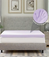 BodiPEDIC 3-Inch Lavender Infused Memory Foam Mattress Bed Topper