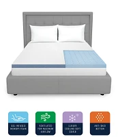 BodiPEDIC 4-Inch Cooling Gel-Infused Memory Foam Mattress Bed Topper