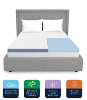 BodiPEDIC 4#double; Cooling Gel-Infused Soft Support Memory Foam Mattress Bed Topper
