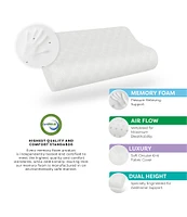 BodiPEDIC Classic Support Contour Memory Foam Bed Standard Pillow
