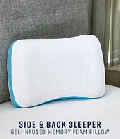 BodiPEDIC Side and Back Sleeper Gel-Infused Memory Foam Bed Oversized Pillow