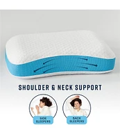 BodiPEDIC Side and Back Sleeper Gel-Infused Memory Foam Bed Oversized Pillow