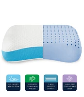 BodiPEDIC Side and Back Sleeper Gel-Infused Memory Foam Bed Oversized Pillow