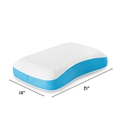 BodiPEDIC Side and Back Sleeper Gel-Infused Memory Foam Bed Oversized Pillow