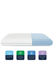 BodiPEDIC Super Cooling Gel-Infused Low Profile Memory Foam Bed Pillow