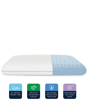 BodiPEDIC Super Cooling Gel-Infused Low Profile Memory Foam Bed Pillow