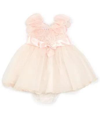 Bonnie Jean Baby Girls Newborn-24 Months Sleeveless Sparkle Embroidery Ballerina Dress