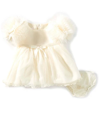 Bonnie Jean Baby Girls Ruffle Sleeve Ribbon Dress