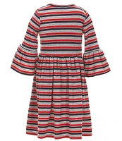 Bonnie Jean Big Girls 7-16 3/4-Sleeve Striped Knit Dress