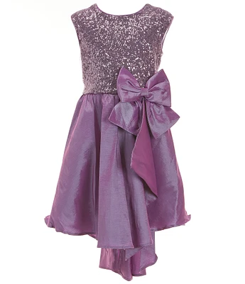 Bonnie Jean Big Girls 7-16 Cap-Sleeve Sequin-Embellished-Bodice/Taffeta-Skirted Fit-And-Flare Dress