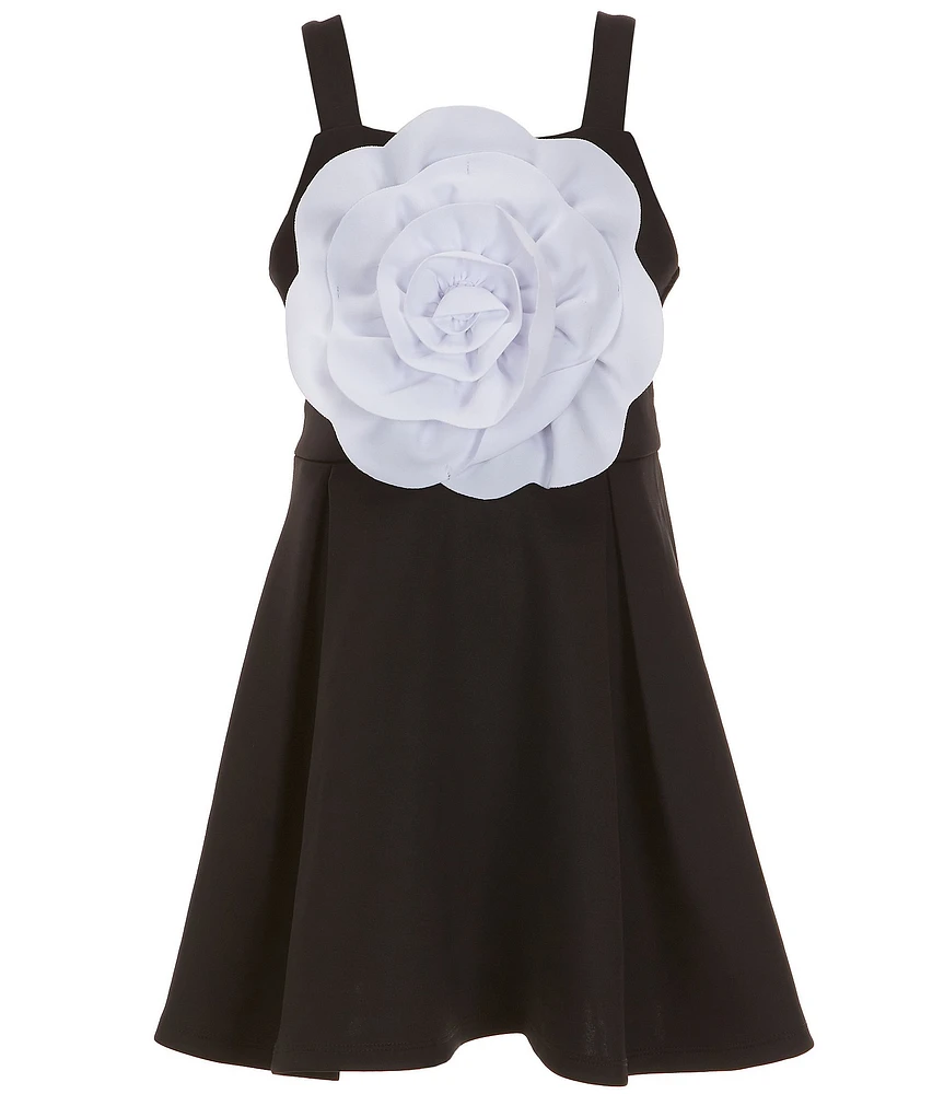 Bonnie Jean Big Girls 7-16 Sculpted Flower Scuba Skater Dress