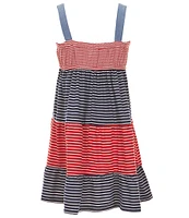 Bonnie Jean Big Girls 7-16 Sleeveless Americana Striped Tiered Dress