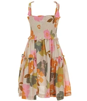 Bonnie Jean Big Girls 7-16 Sleeveless Floral-Printed Fit-And-Flare Dress