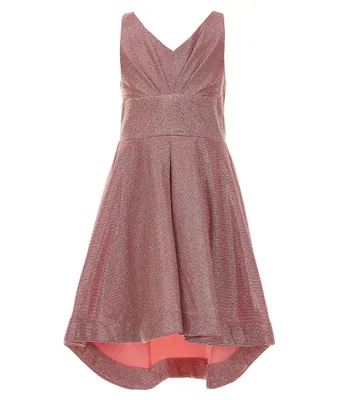 Bonnie Jean Big Girls 7-16 Sleeveless Sparkle-Knit Fit-And-Flare Dress