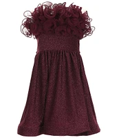 Bonnie Jean Big Girls 7-16 Sleeveless Sparkle-Knit Fit-And-Flare Dress