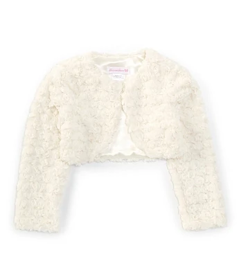 Bonnie Jean Little Girls 2T-6X Long Sleeve Faux-Fur Bolero Jacket