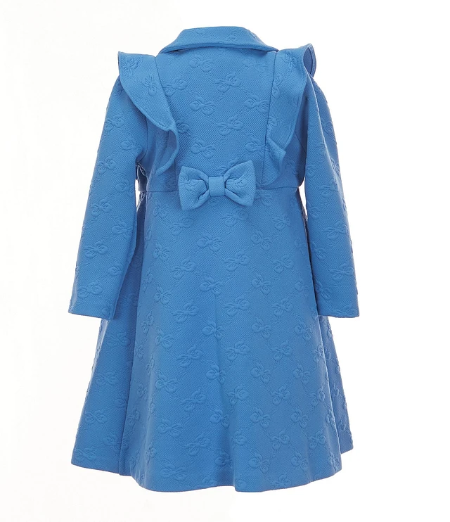 Bonnie Jean Little Girls Long Sleeve Jacquard-Knit Ruffled Coat &  Sleeveless Floral Shantung Fit & Flare Dress Set | Liberty Center