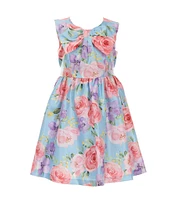 Bonnie Jean Little Girls 2T-6X Sleeveless Floral-Printed Fit & Flare Dress