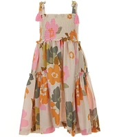 Bonnie Jean Little Girls 2T-6X Sleeveless Floral-Printed Fit-And-Flare Dress