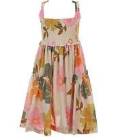 Bonnie Jean Little Girls 2T-6X Sleeveless Floral-Printed Fit-And-Flare Dress