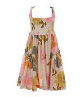 Bonnie Jean Little Girls Sleeveless Floral-Printed Fit-And-Flare Dress