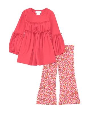 Bonnie Jean Little Girls 4-6X Floral Flare Set