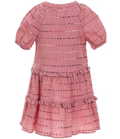 Bonnie Jean Little Girls Short-Sleeve Textured-Clip-Dot Dress