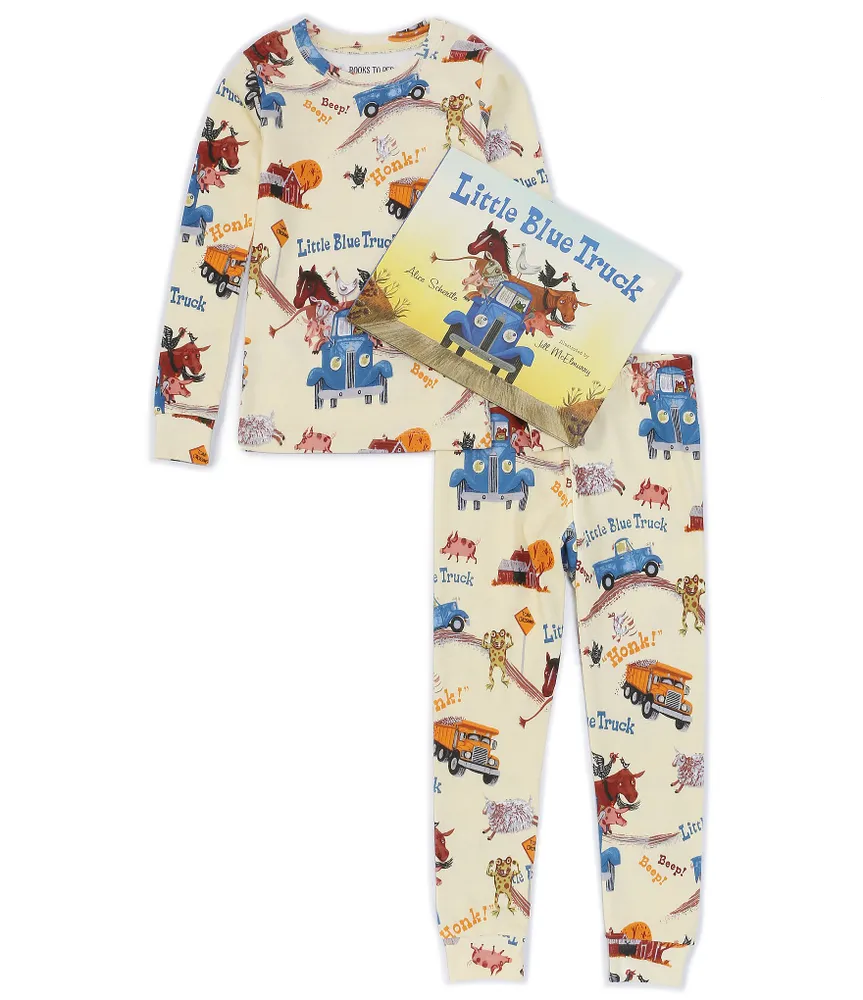 Books To Bed Little Boys 2-6 Little Blue Truck Two-Piece Pajamas & Book Set