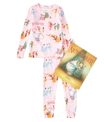 Books To Bed Little/Big Girls 2-10 Christmas Nutcracker Pajamas & Book Set