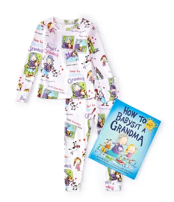 Books To Bed Little/Big Girls 2-10 How To Babysit a Grandma Fitted Two-Piece Pajamas & Book Set