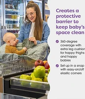 Boppy Shopping Cart Cover - Happy Green Leaf