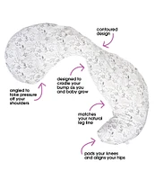 Boppy Total Body Pregnancy Pillow - Gray Scattered Leaves
