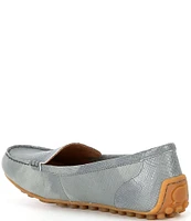 Born Amani Snake Print Leather Driver Moccasins