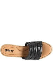 Born Aneesa Leather Platform Wedge Espadrille Slides