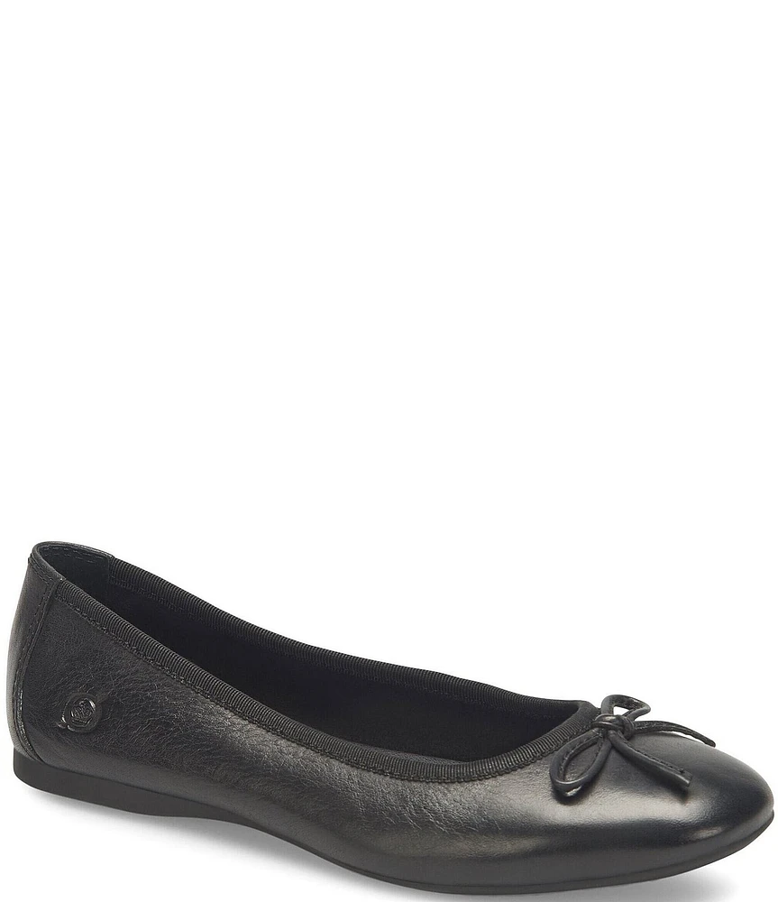 Born Brin Leather Ballerina Bow Flats